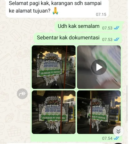 Pengiriman Papan Bunga Selamat Blok M