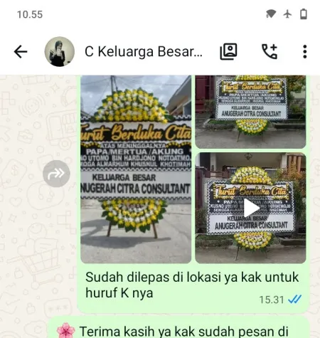 Pengiriman Papan Bunga Duka Blok M