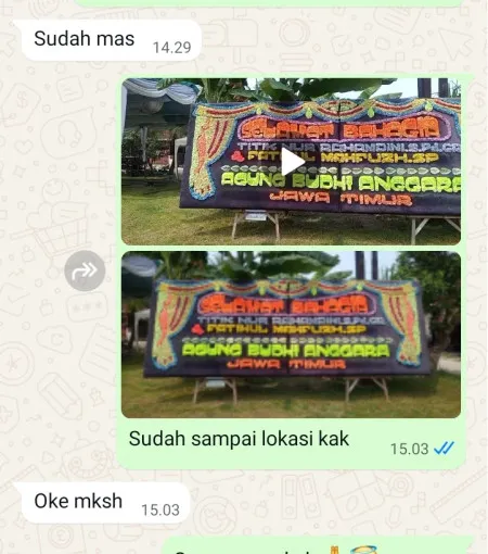 Pengiriman Papan Bunga Blok M