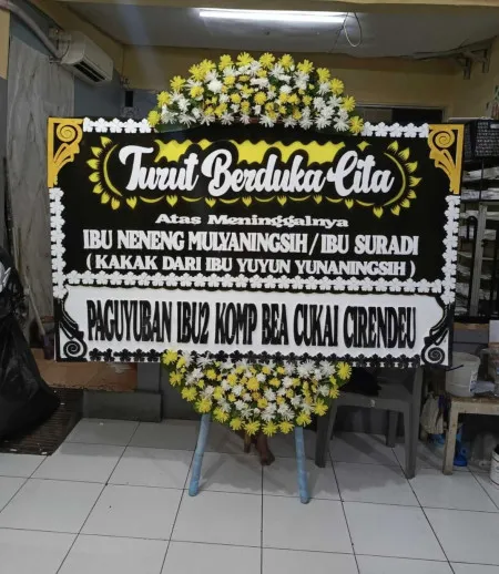 Papan Bunga Duka Blok M